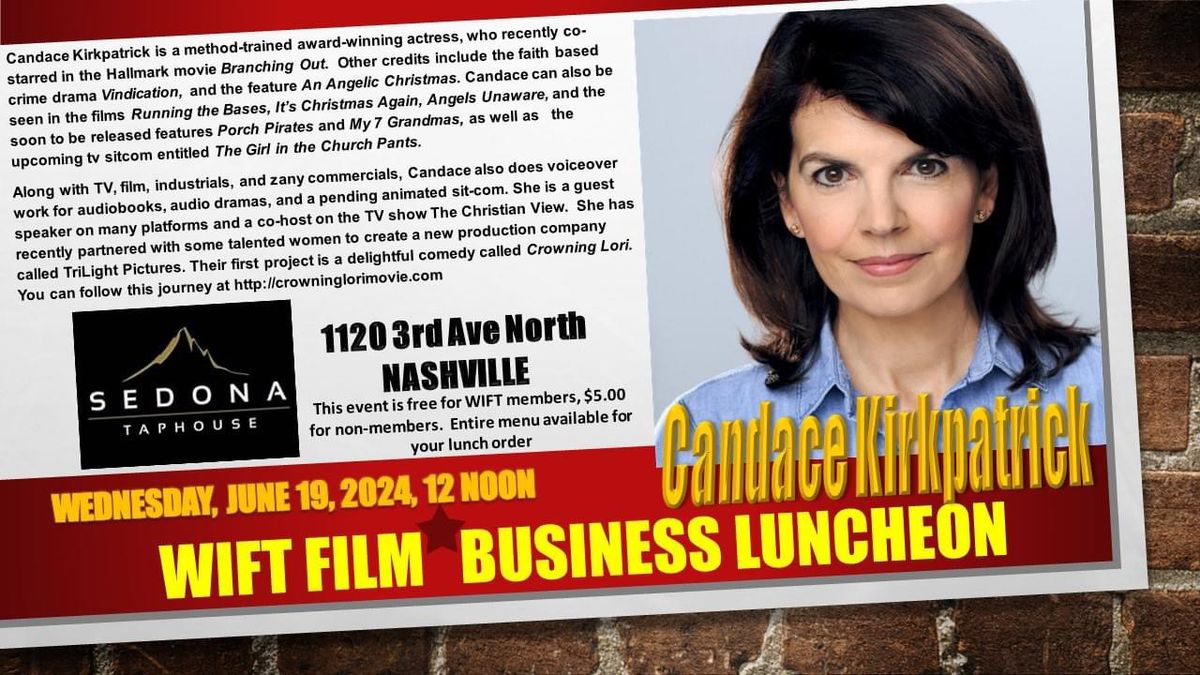 Business Lunch with Candace Kirkpatrick