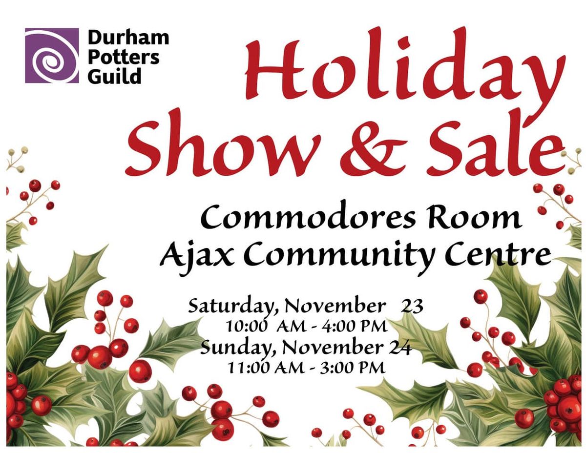 Durham Potters\u2019 Guild Holiday Show & Sale