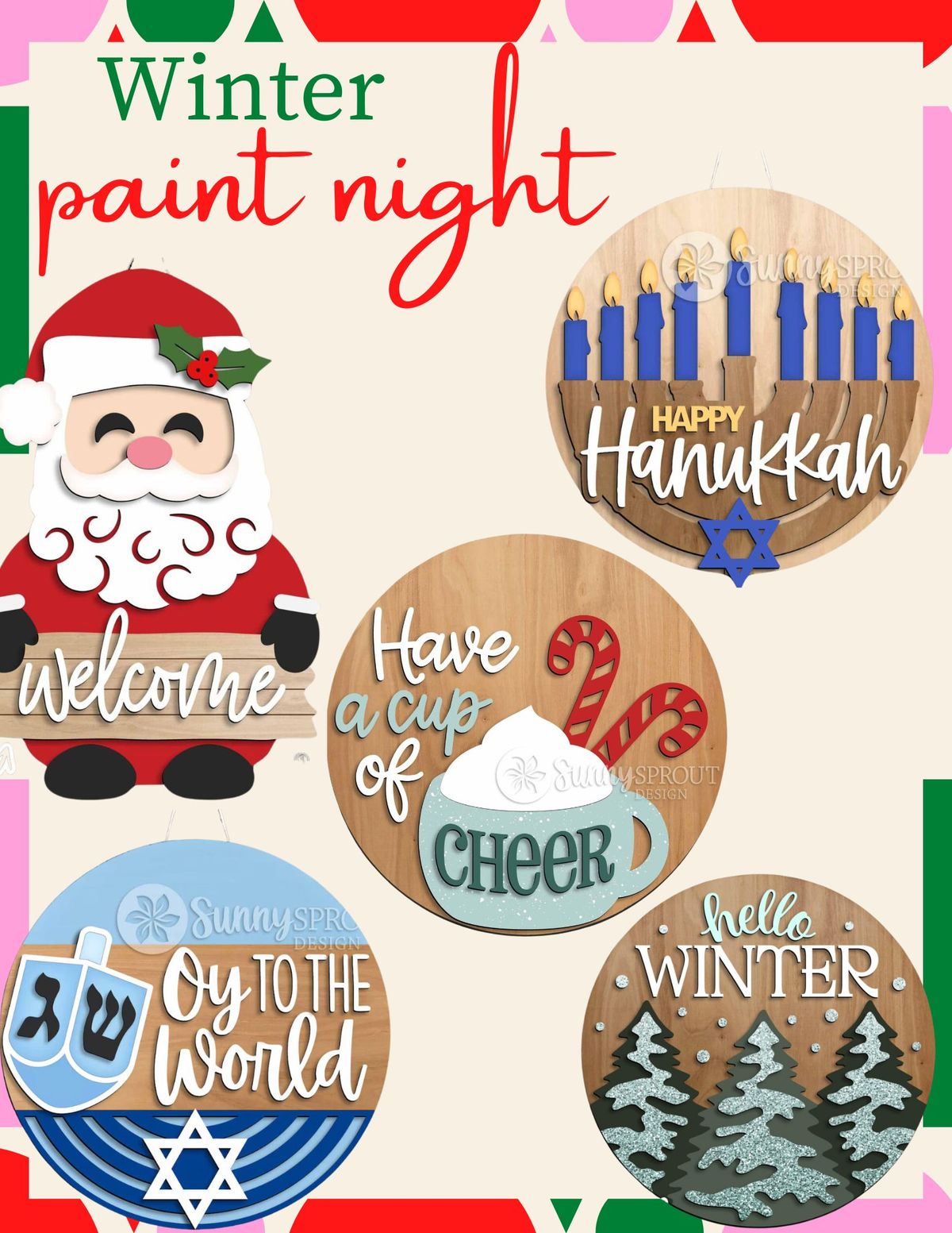 Holiday paint night at Patapsco Distilling