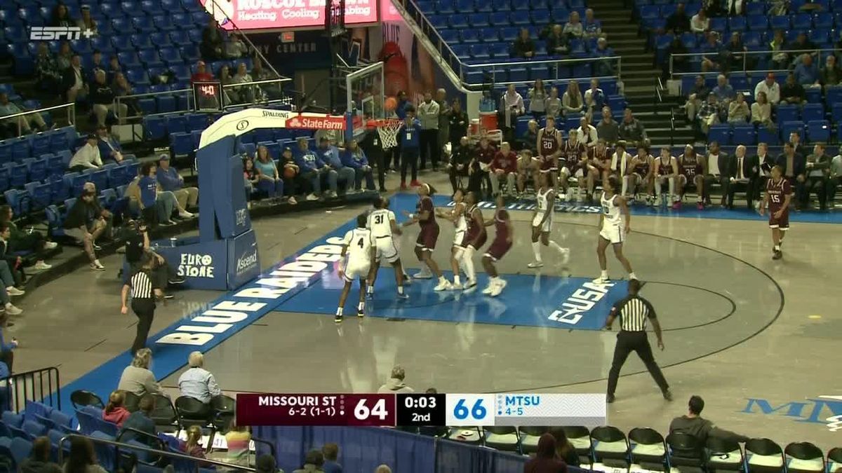 Missouri State Bears at Middle Tennessee State Blue Raiders Mens Basketball at Murphy Center