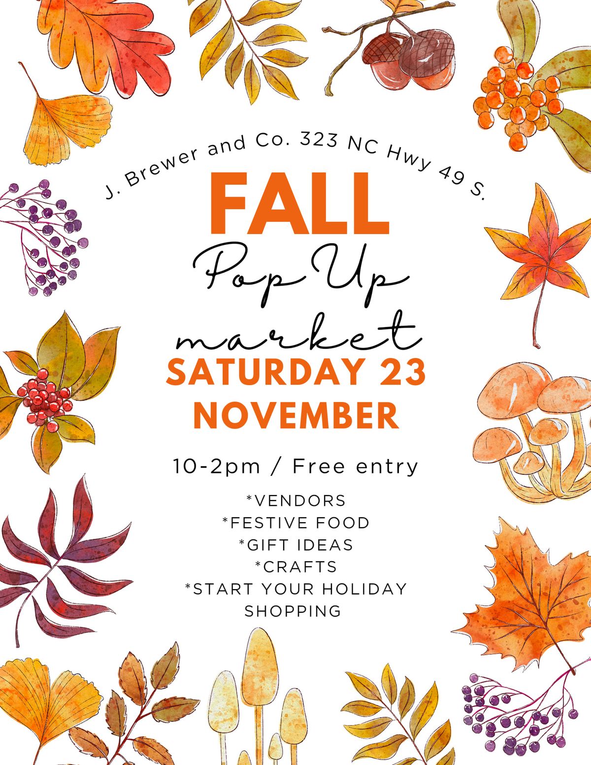 J. Brewer and Co. Annual Pop Up 