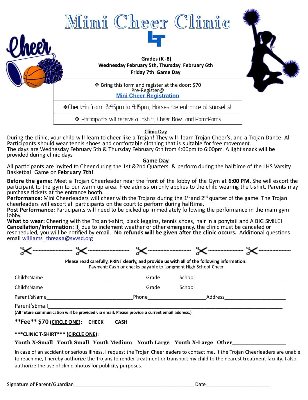 Longmont high cheer clinic