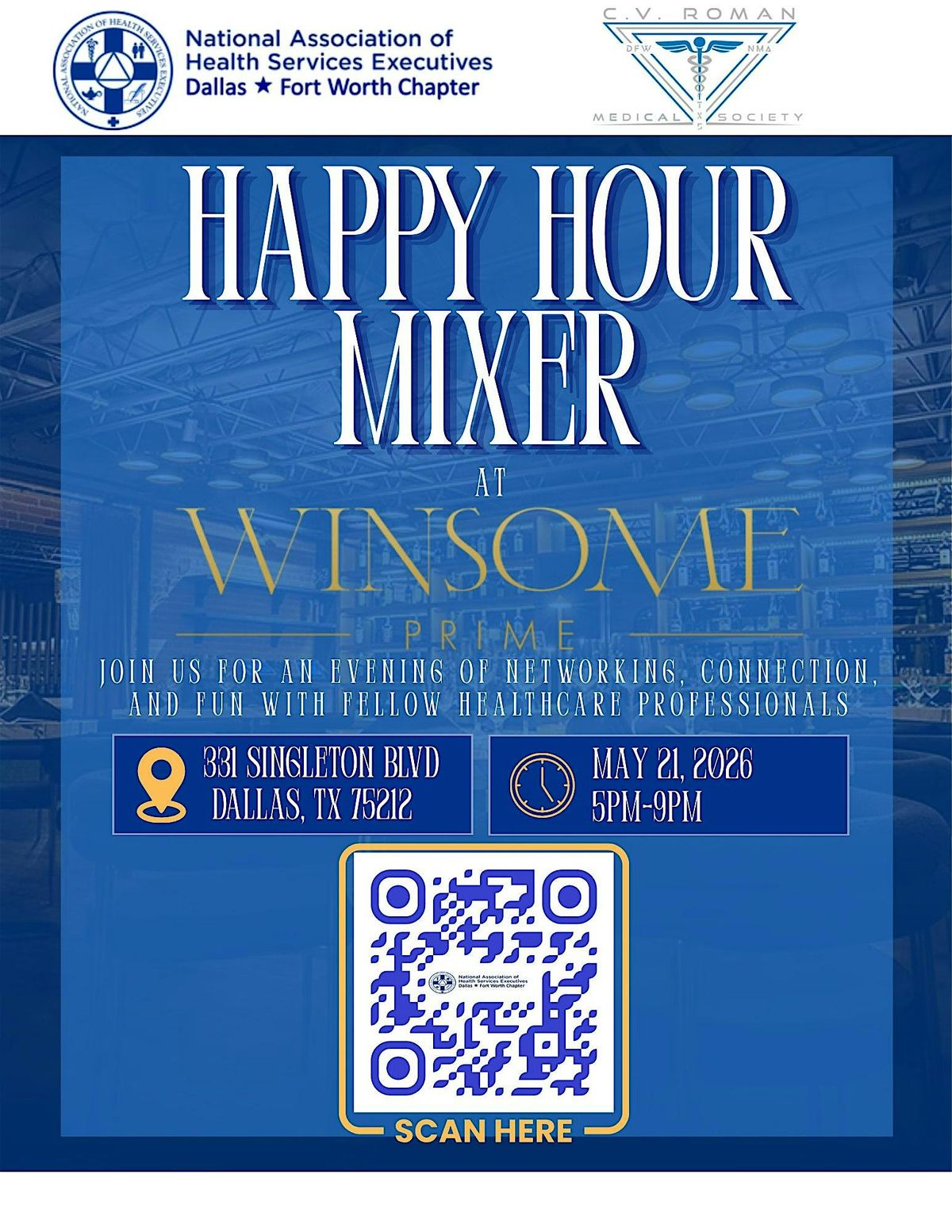 NAHSE DFW and C.V. Roman Medical Society Happy Hour Mixer