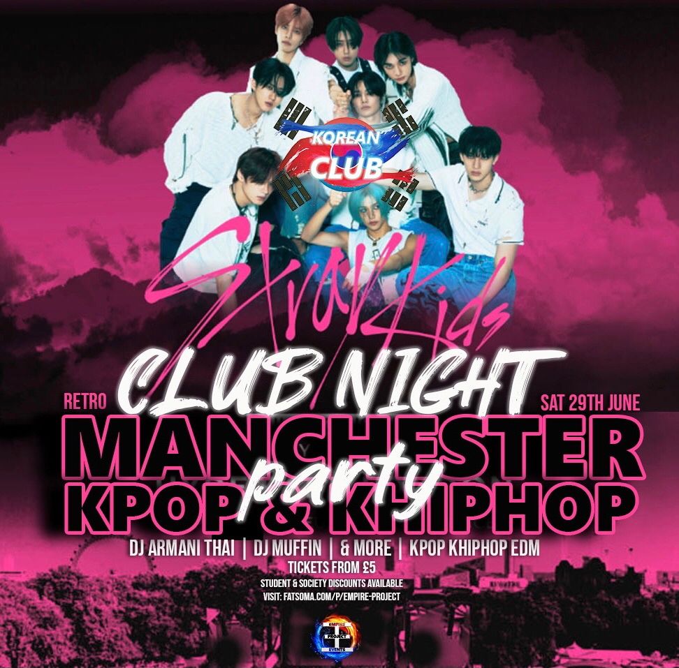 MANCHESTER Stray Kids Club Night: Korean Club KPop & KHipHop Party | Tickets from \u00a35 | 29\/6\/24