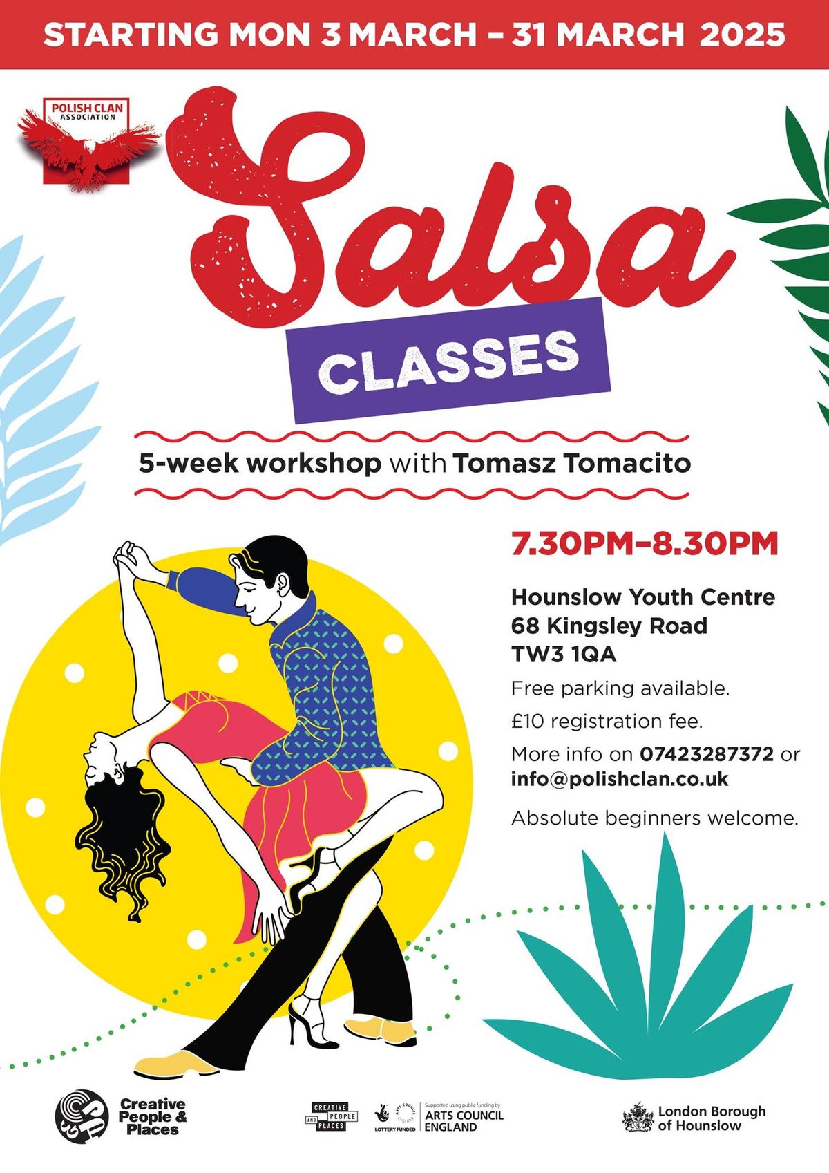 Salsa Classes \u2013 5-Week Workshop with Tomasz Tomacito