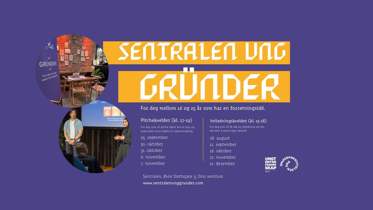 Sentralen UNG Gr\u00fcnder pitchekveld 30. oktober