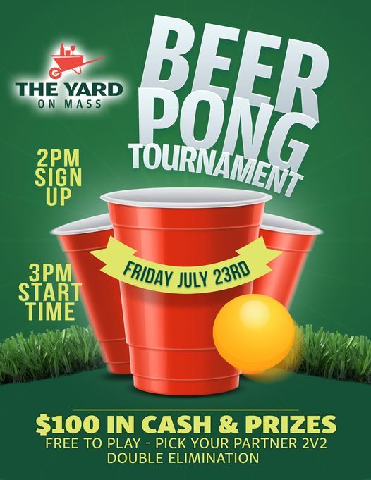 Beer Pong Tournament at The Yard On Mass