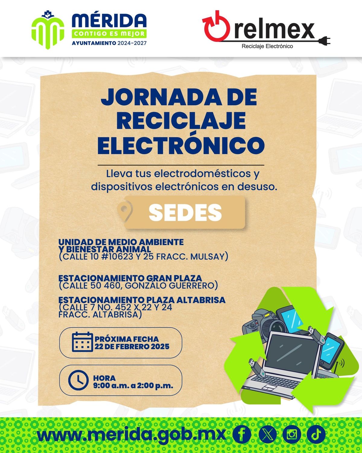 JORNADA DE RECICLAJE ELECTR\u00d3NICO M\u00c9RIDA