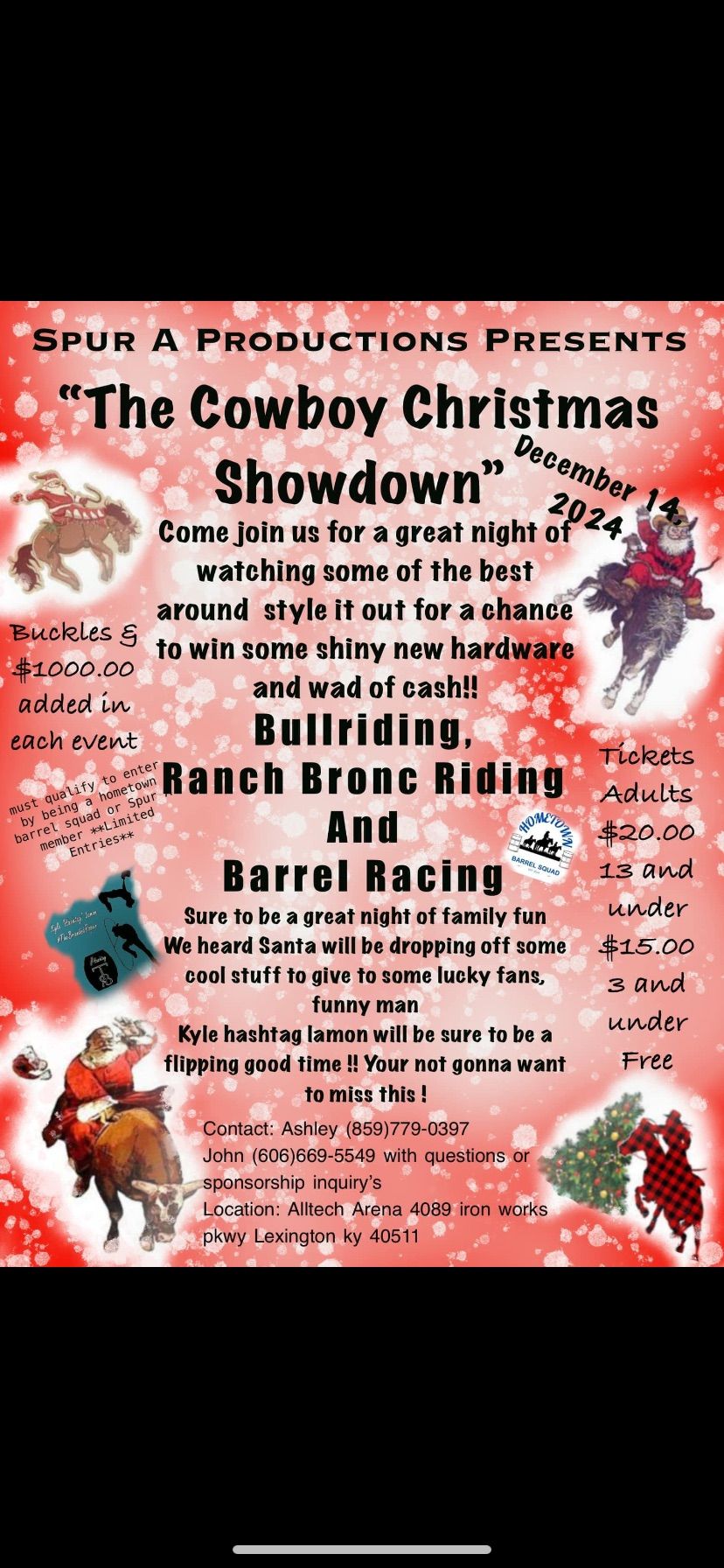 Spur a productions the cowboy Christmas showdown 