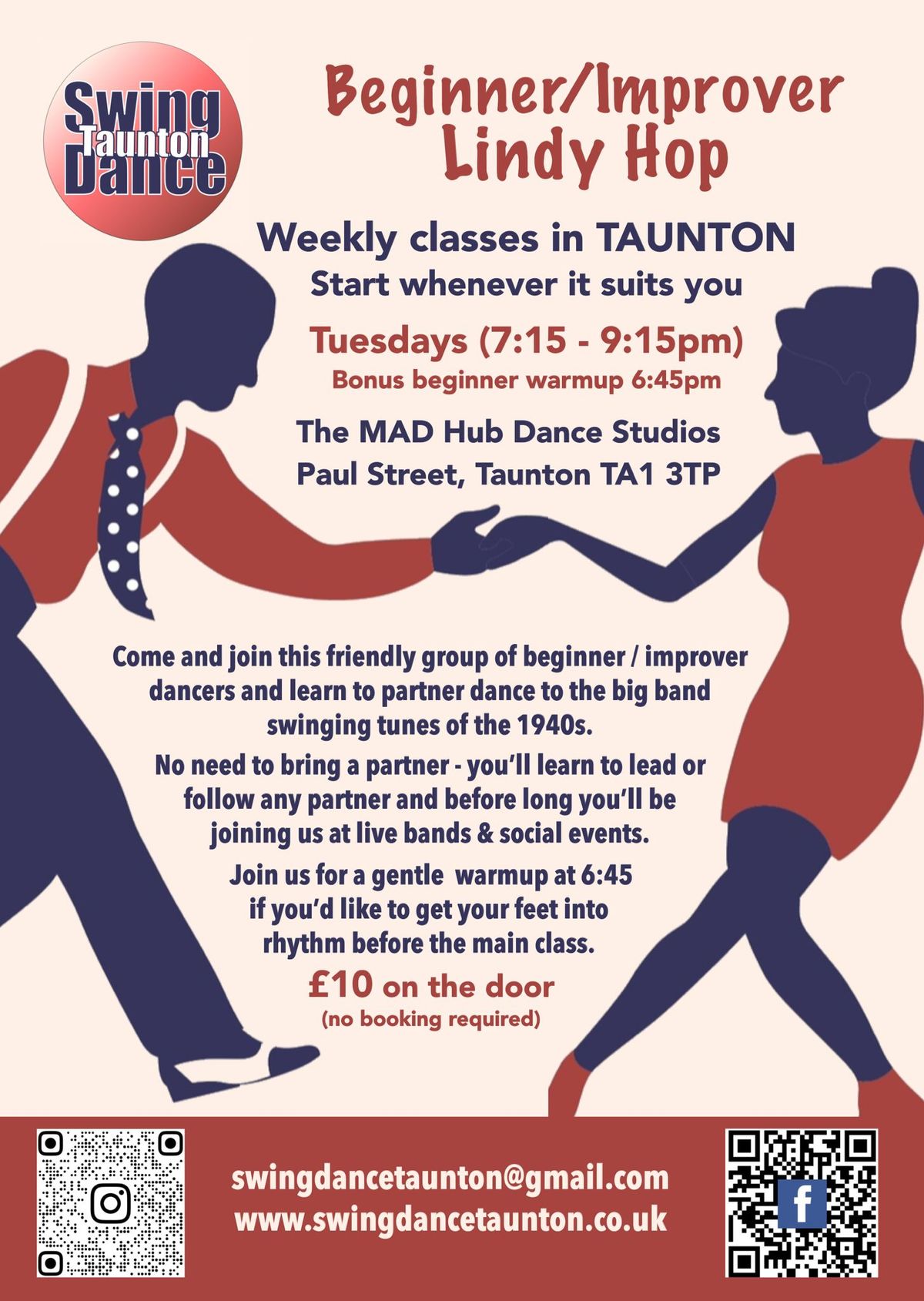 BEGINNER \/ IMPROVER LINDY HOP Weekly Class