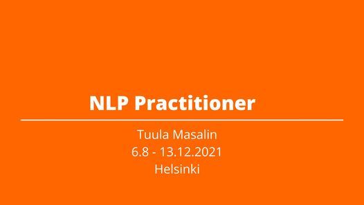NLP Practitioner 18 pv, Helsinki