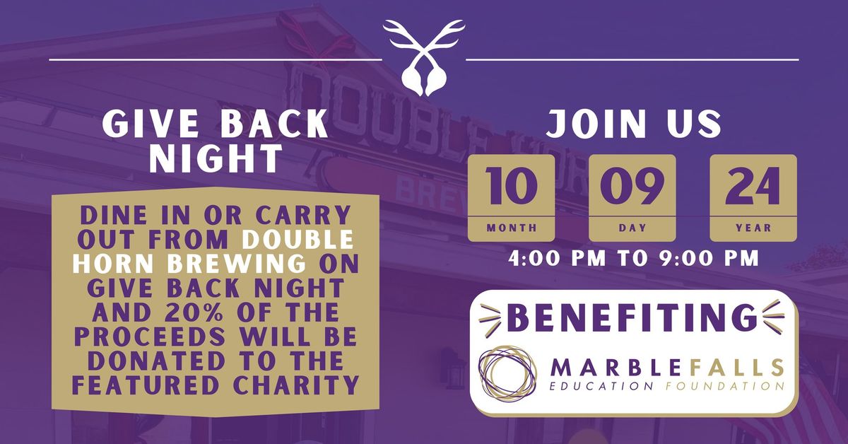 Give Back Night - Marble Falls Education Foundation