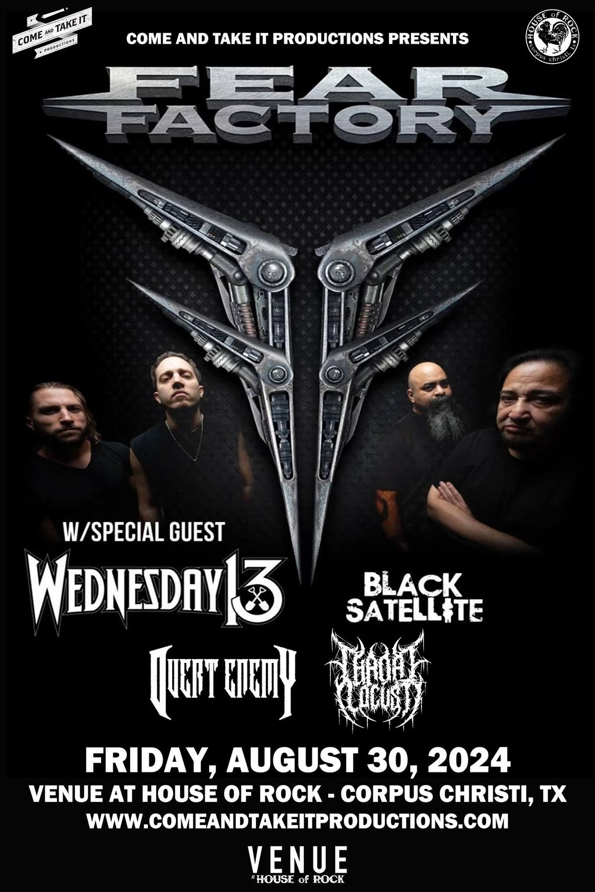 Fear Factory, Wednesday 13, Black Satellite, and MORE at House of Rock!