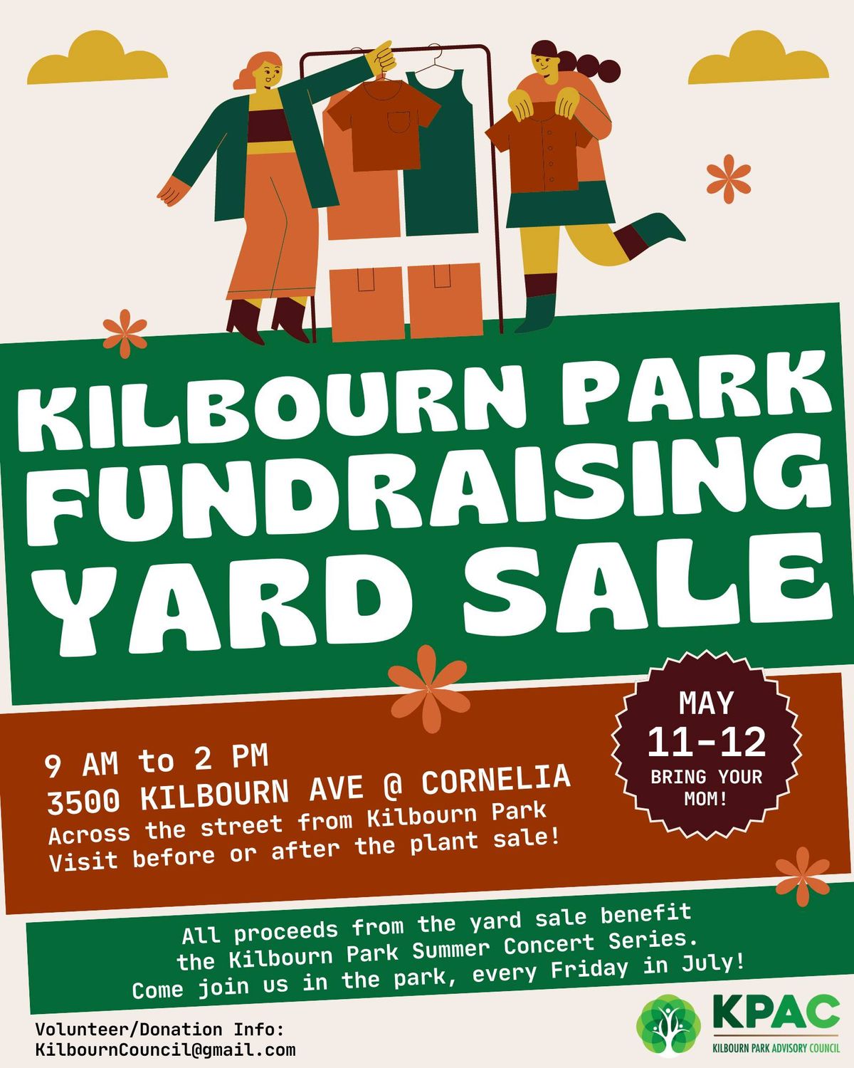 Kilbourn Park Advisory Council (KPAC) Fundraising Yard Sale 