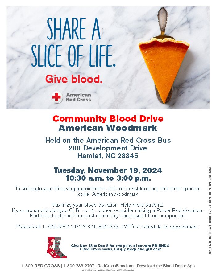 Blood Drive American Woodmark