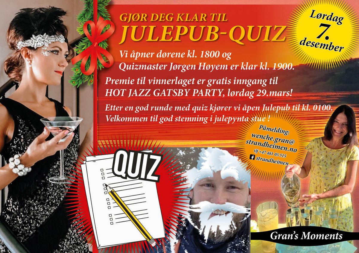 JULEPUB-QUIZ med Quizmaster J\u00f8rgen H\u00f8yem