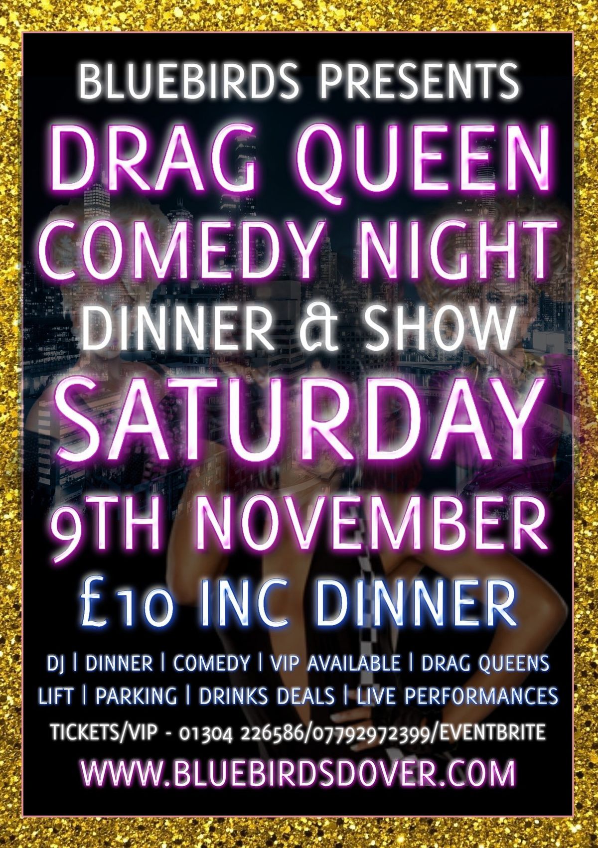 Drag queen Comedy Night, Dinner & Show