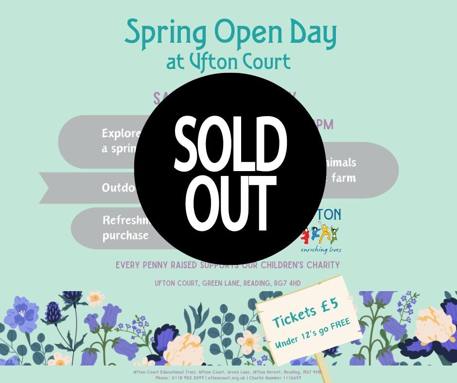 Sold Out - Spring Open day at Ufton Court