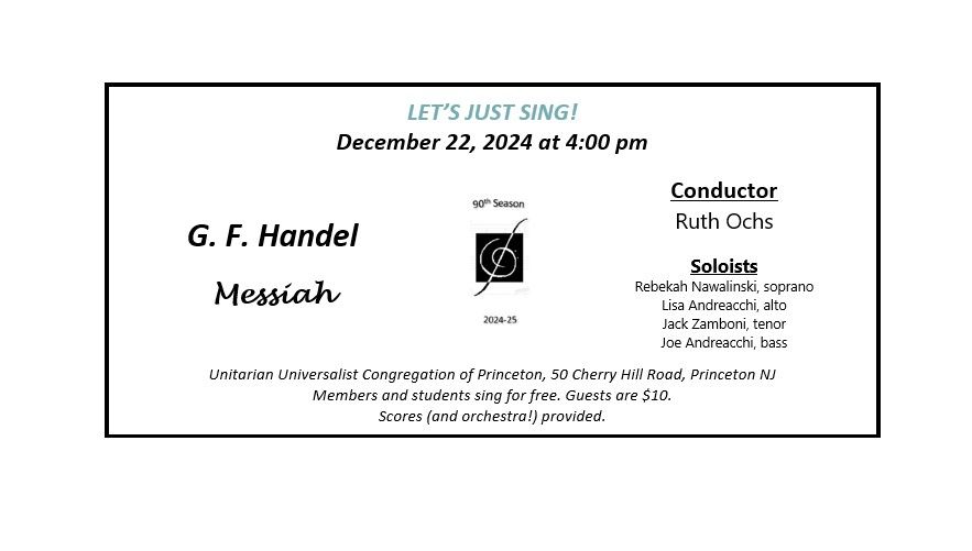 PSMA 90th Season - December 2024 - Handel