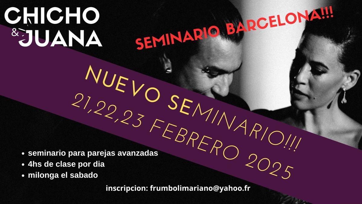 Seminario en Barcelona 21,22,23 febrero - 2025