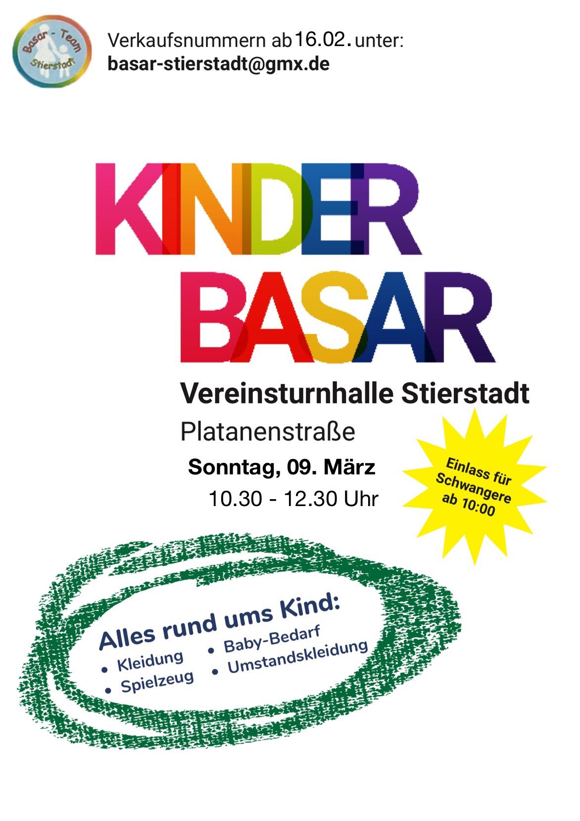 Sortierter Kinderbasar Stierstadt