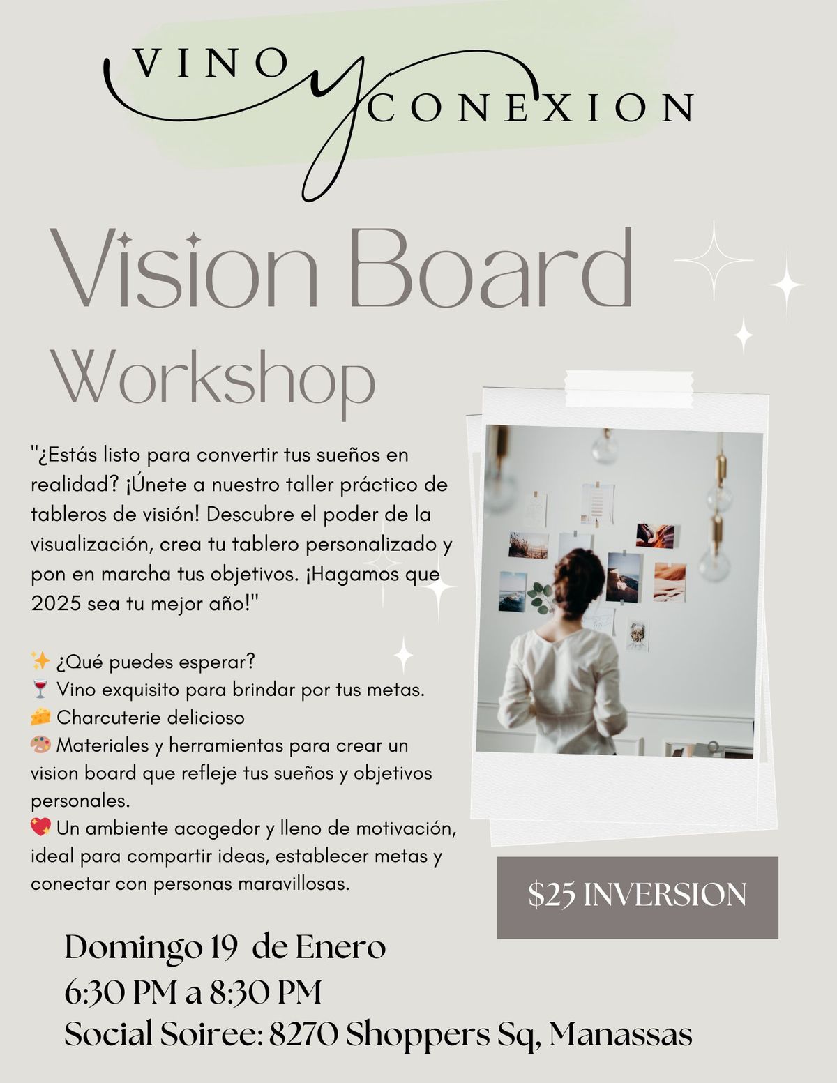 Vino y Conexion - Vision Board Workshop