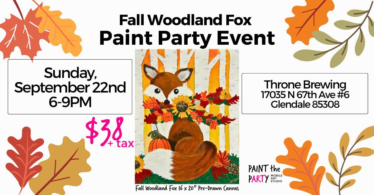 Fall Woodland Fox Paint Party Event