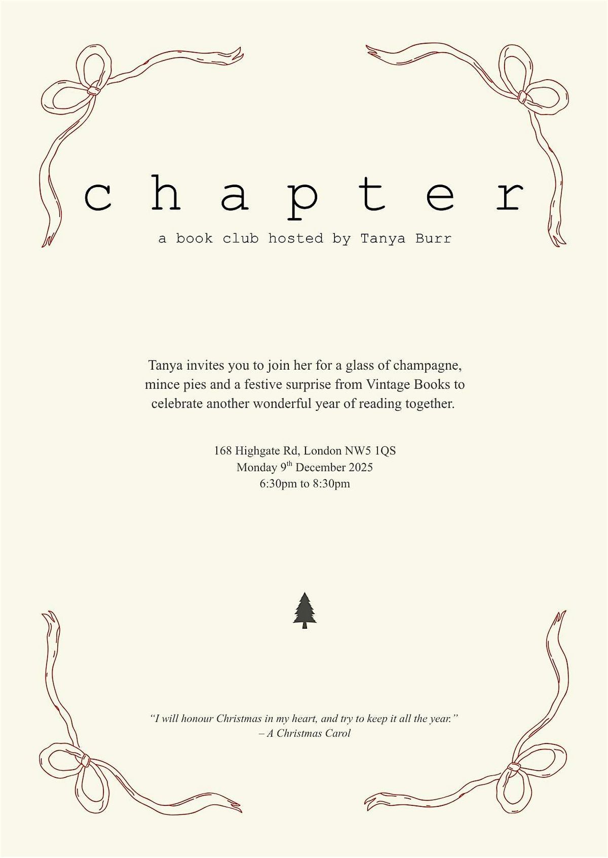 c h a p t e r  - a book club hosted by Tanya Burr