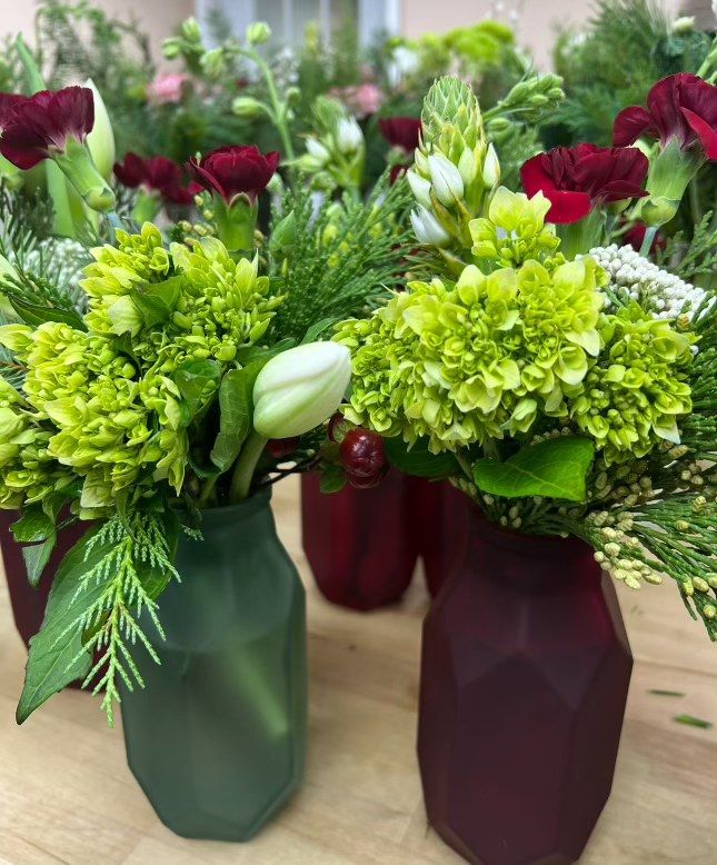 Winter Floral Arrangements with Hand Tied Floral Boutique