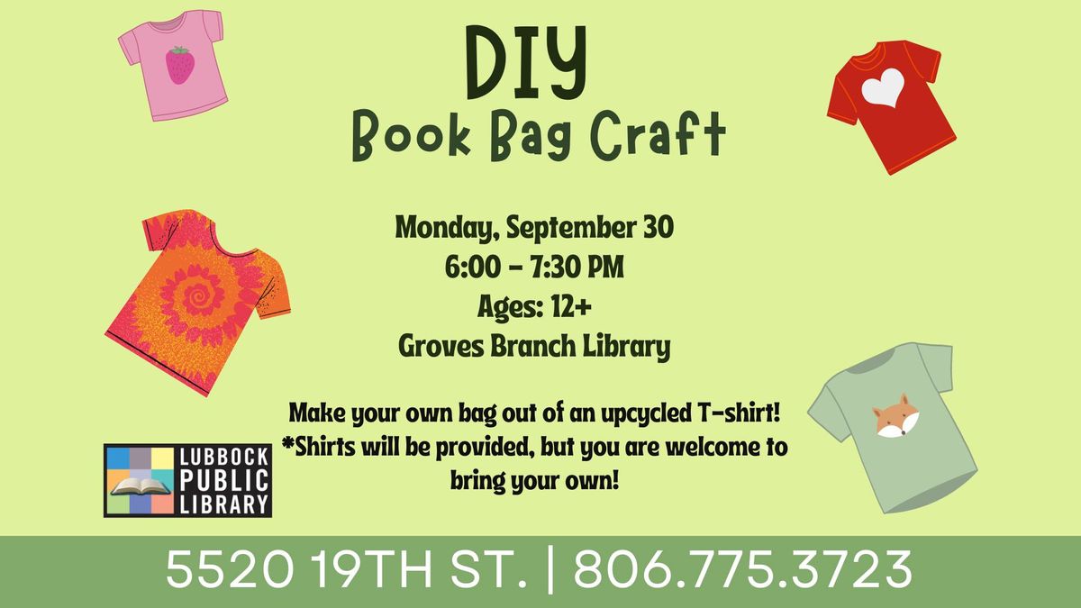 DIY Book Bag Craft at Groves Branch Library