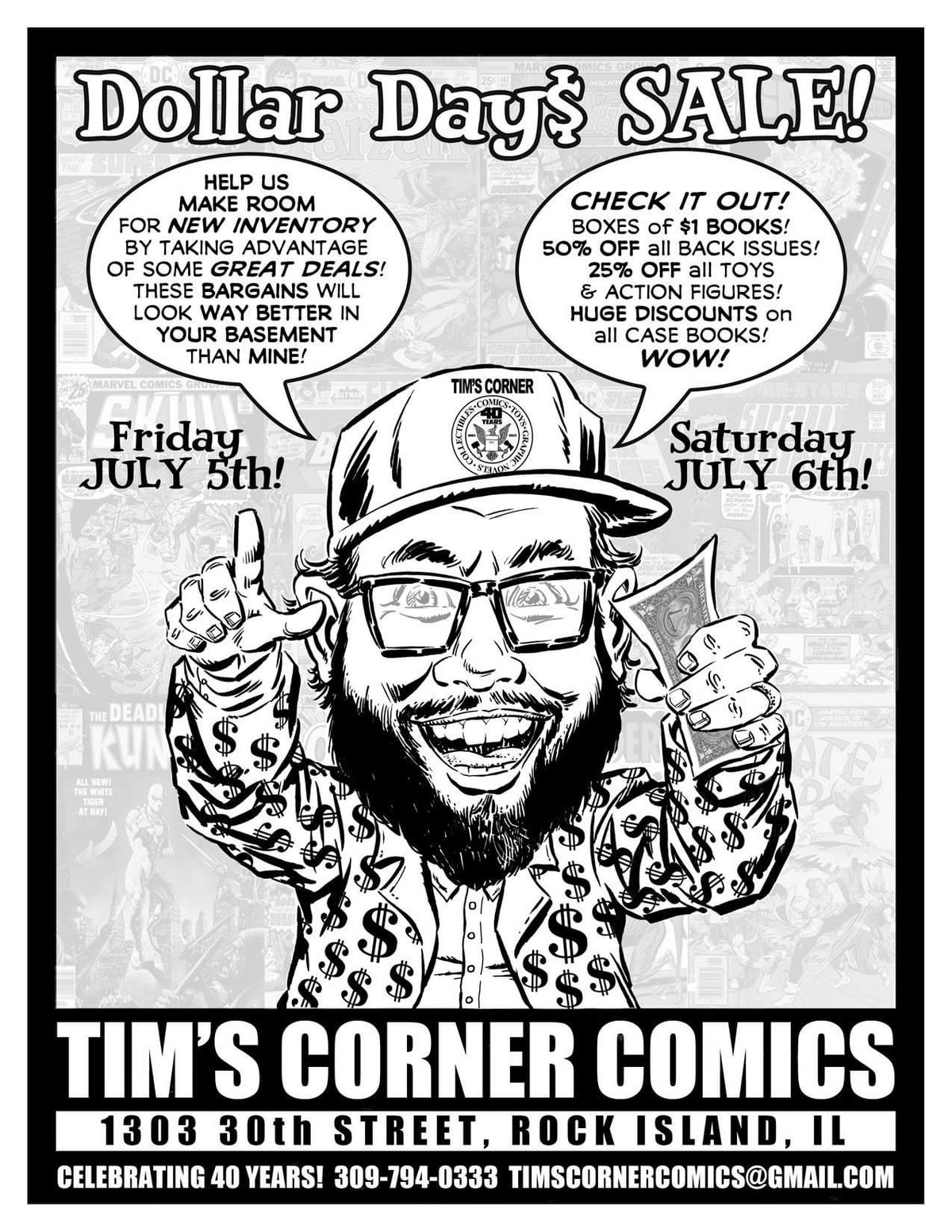 Tim\u2019s Corner Comics DOLLAR DAY$ SALE