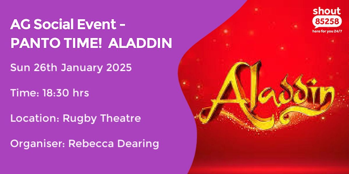 AG SOCIAL  - PANTO TIME - ALADDIN \/ RUGBY