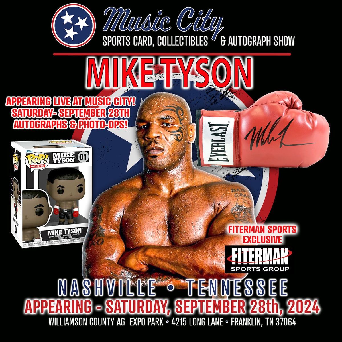 MIKE TYSON Autograph Signing LIVE In-Person at 2024 Music City Autograph Show