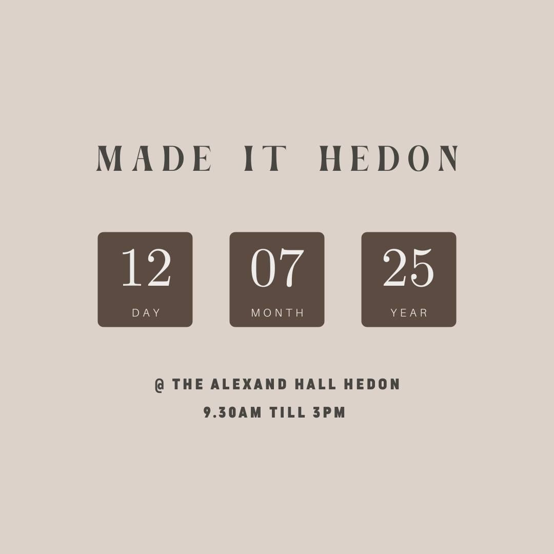 Made it Makers Market Hedon