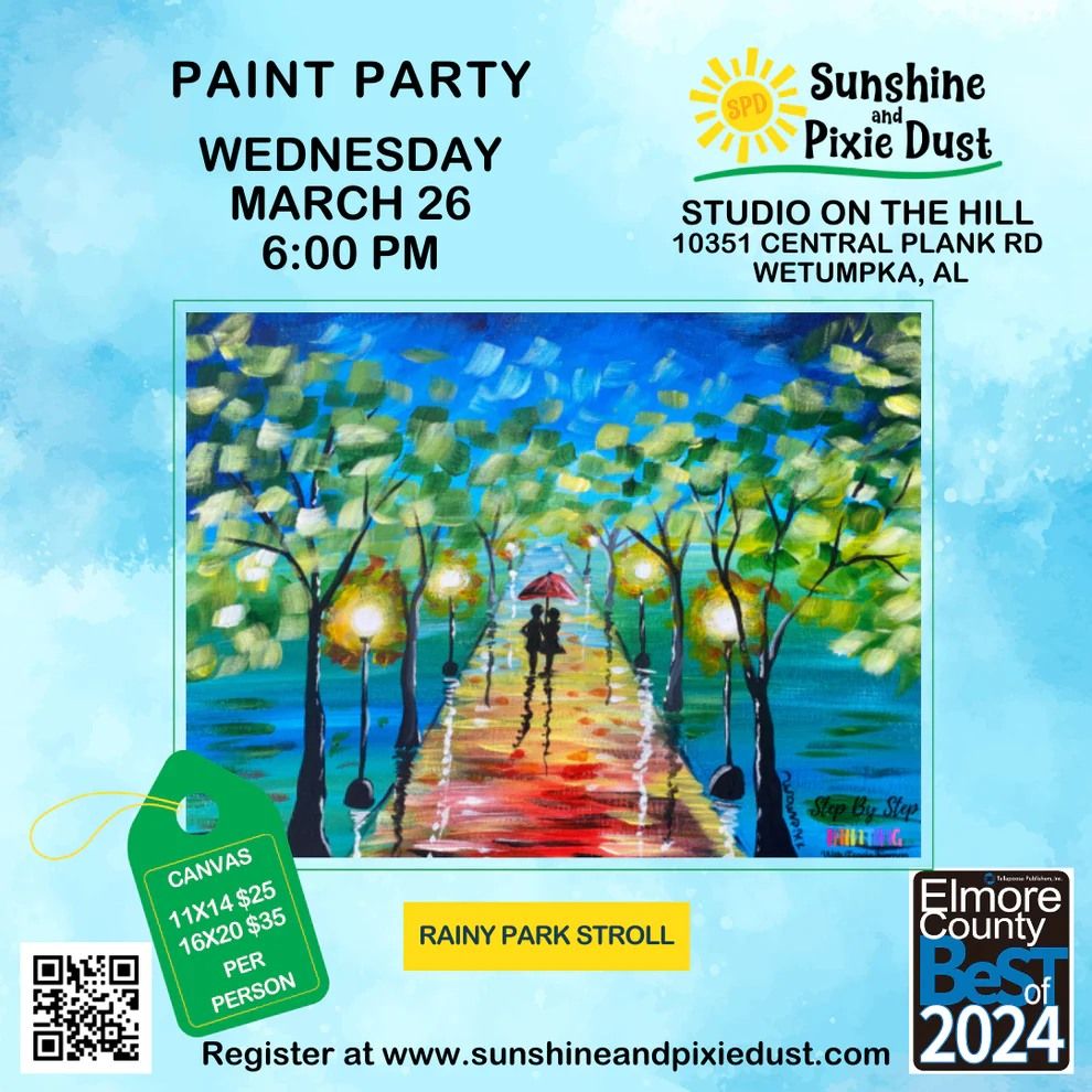 Paint Party - "Rainy Day Stroll"