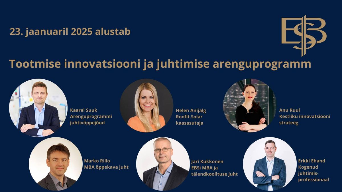 UUS! Tootmise innovatsiooni ja juhtimise arenguprogramm