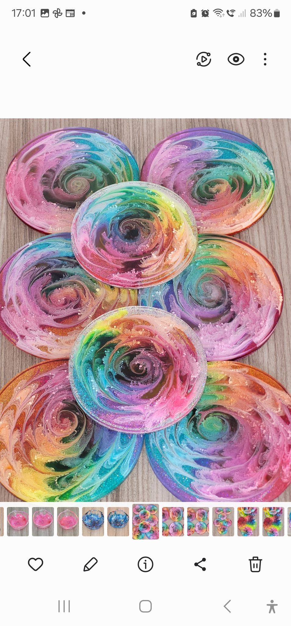 Resin coasters