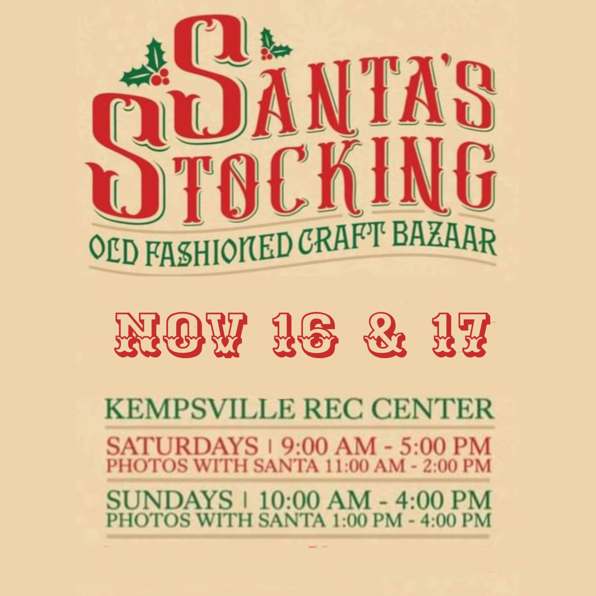 I am a Vendor @ Santa\u2019s Stocking Old Fashioned Craft Bazaar - Kempsville 