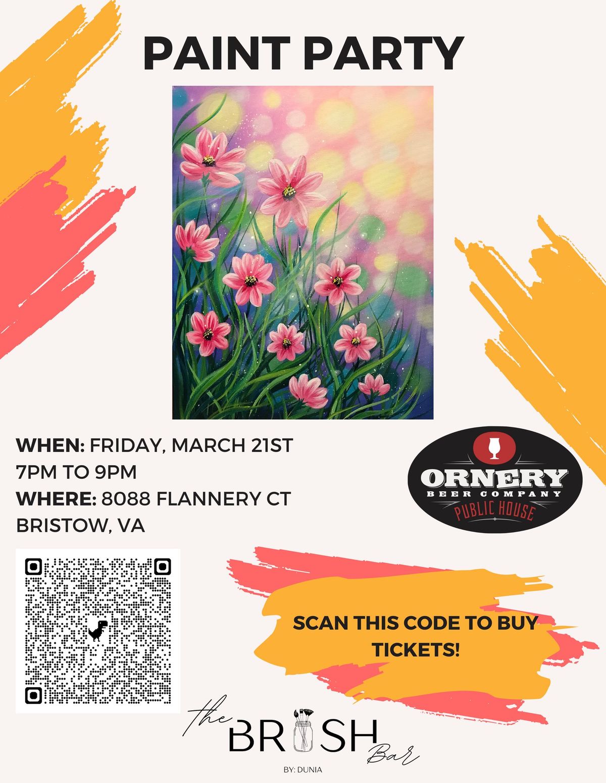 Paint Party at Ornery Beer Taproom - Bristow, VA! 