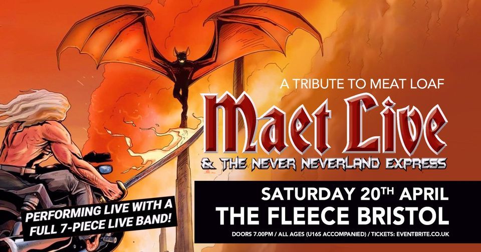 Maet Live - A Tribute To Meat Loaf at The Fleece, Bristol 20\/04\/23