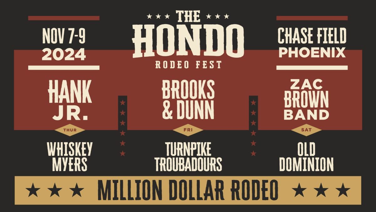 The Hondo Rodeo Fest 3 Day Packages, Chase Field, Phoenix, 7 November 2024 Hondo Rodeo Fest Phoenix 2025 Lineup