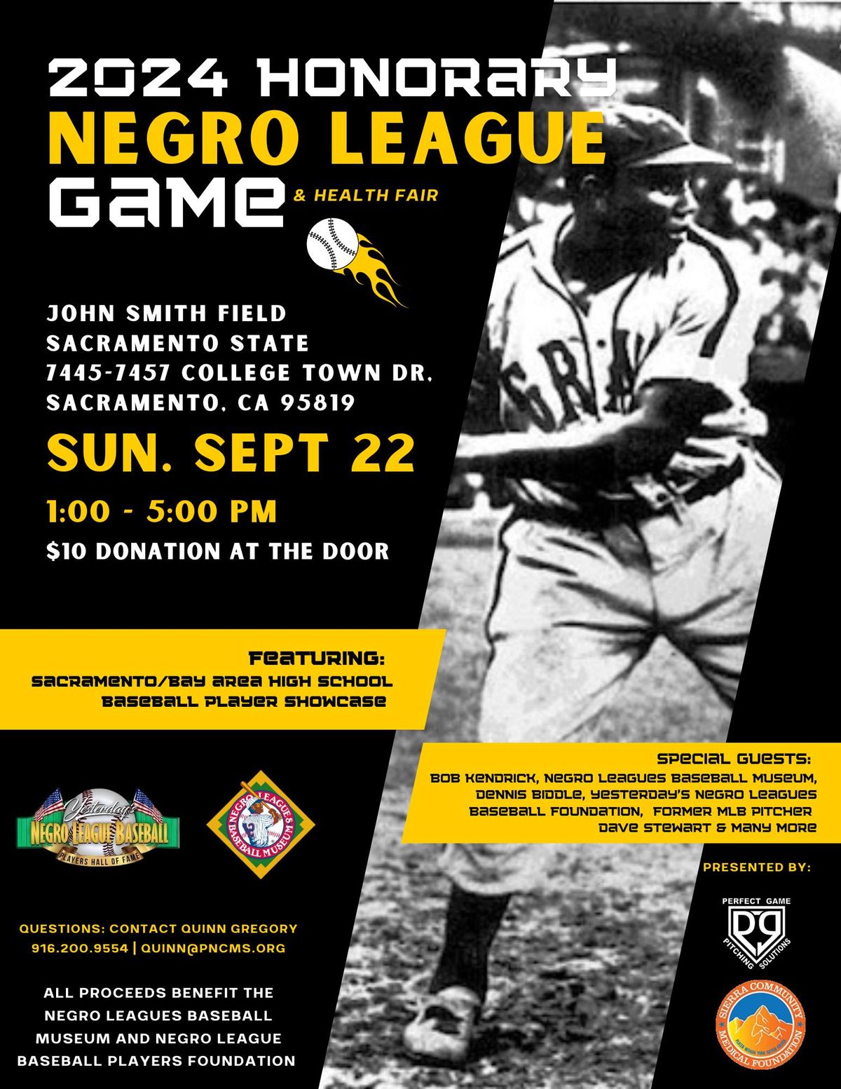 Honorary Negro League Baseball Game Fundraiser 