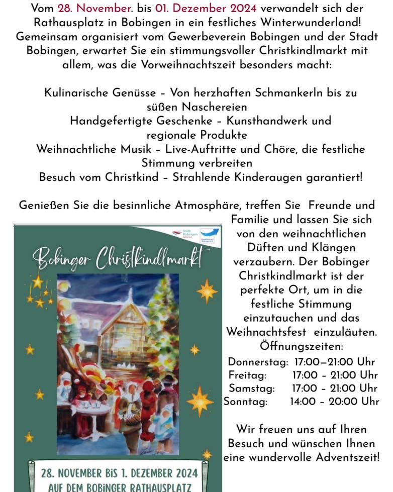 Christkindlmarkt Bobingen 