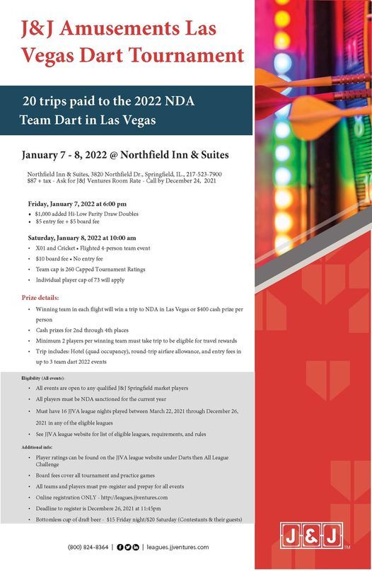 J J Spi Market Las Vegas Dart Tournament Springfield Il Northfield Inn Suites Conference Center Springfield 7 January 22