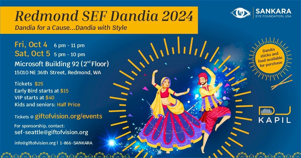 SEF Dandia Seattle 2024 - Oct 4th and 5th (Fri & Sat)