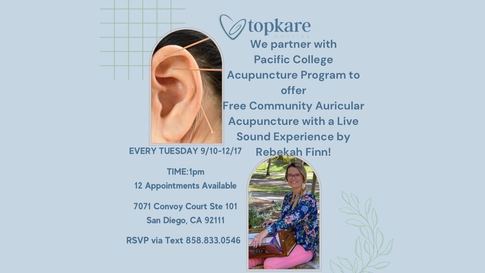 Free Auricular Acupuncture with Sound Experience 