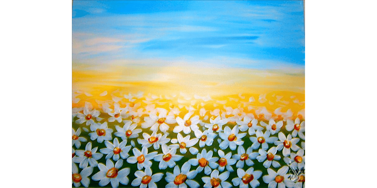 Daisies Beneath a Blue Sky - Paint and Sip in San Antonio | Classpop!\u2122