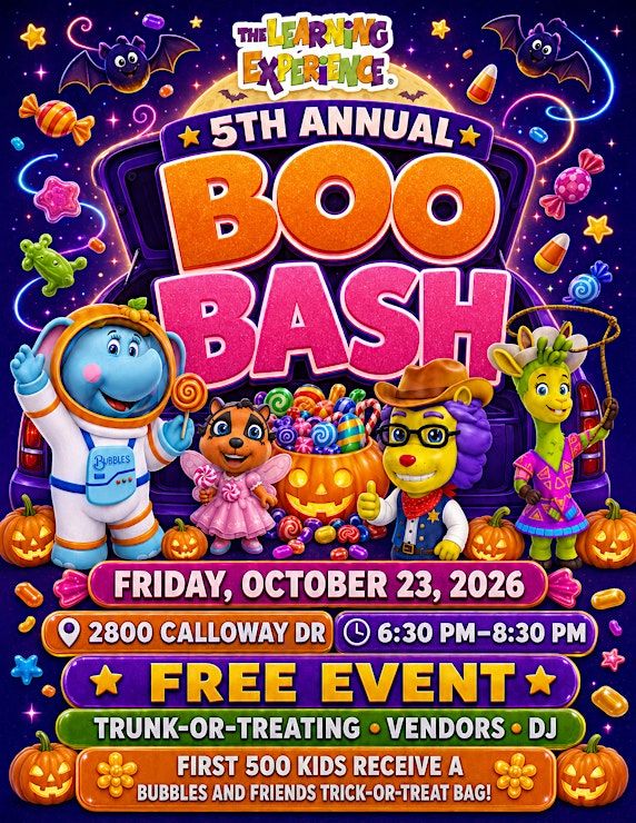 5th Annual Boo Bash!!, 2800 Calloway Dr, Bakersfield, 23 October 2026