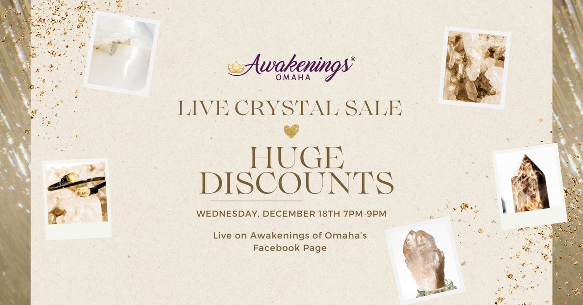 Live Crystal Sale on Awakenings Facebook Page with Psychic\/Medium Kelli Miller!