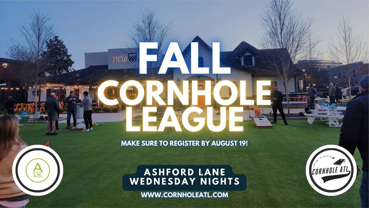 Fall Cornhole League in Dunwoody at Ashford Lane on Wednesday Nights